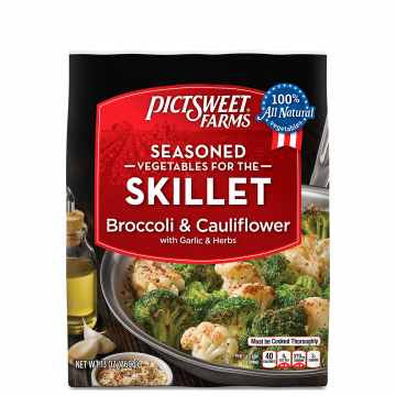 Seasoned Broccoli & Cauliflower with Garlic & Herbs
