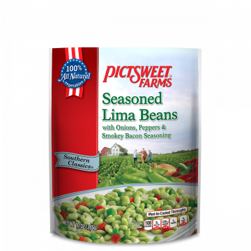 Seasoned Lima Beans with Onions, Peppers & Smokey Bacon Seasoning