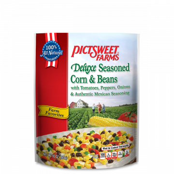 Seasoned Corn & Beans with Tomatoes, Peppers, Onions & Authentic Mexican Seasoning