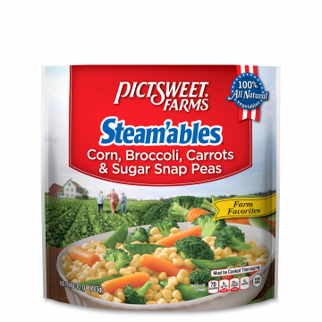 Corn, Broccoli, Carrots & Sugar Snap Peas