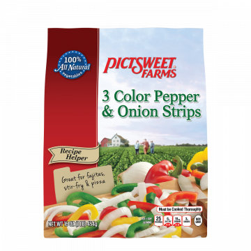 3 Color Pepper & Onion Strips