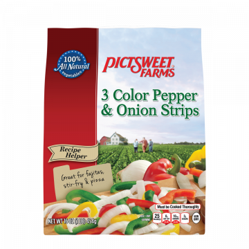 3 Color Pepper & Onion Strips