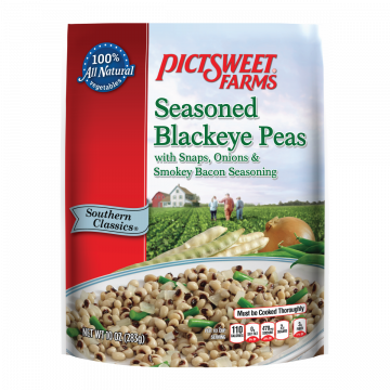 Seasoned Blackeye Peas with Snaps, Onions & Smokey Bacon Seasoning