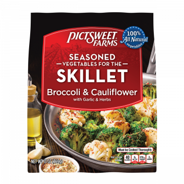 Seasoned Broccoli & Cauliflower with Garlic & Herbs