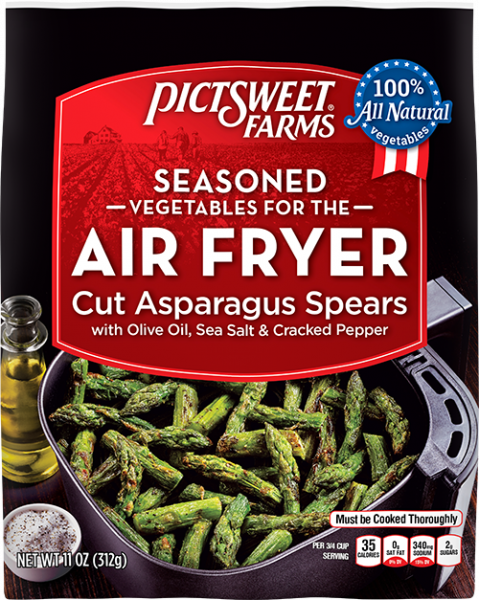 Seasoned Cut Asparagus Spears with Olive Oil, Sea Salt & Cracked Pepper