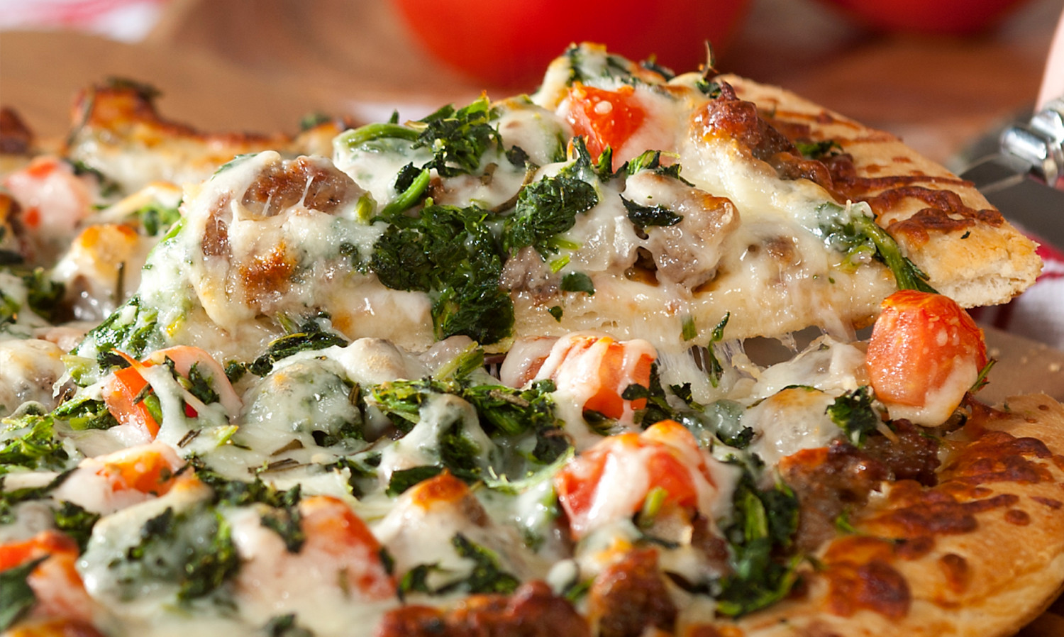 Spinach and Sausage Pizza - Recipes - Pictsweet Farms